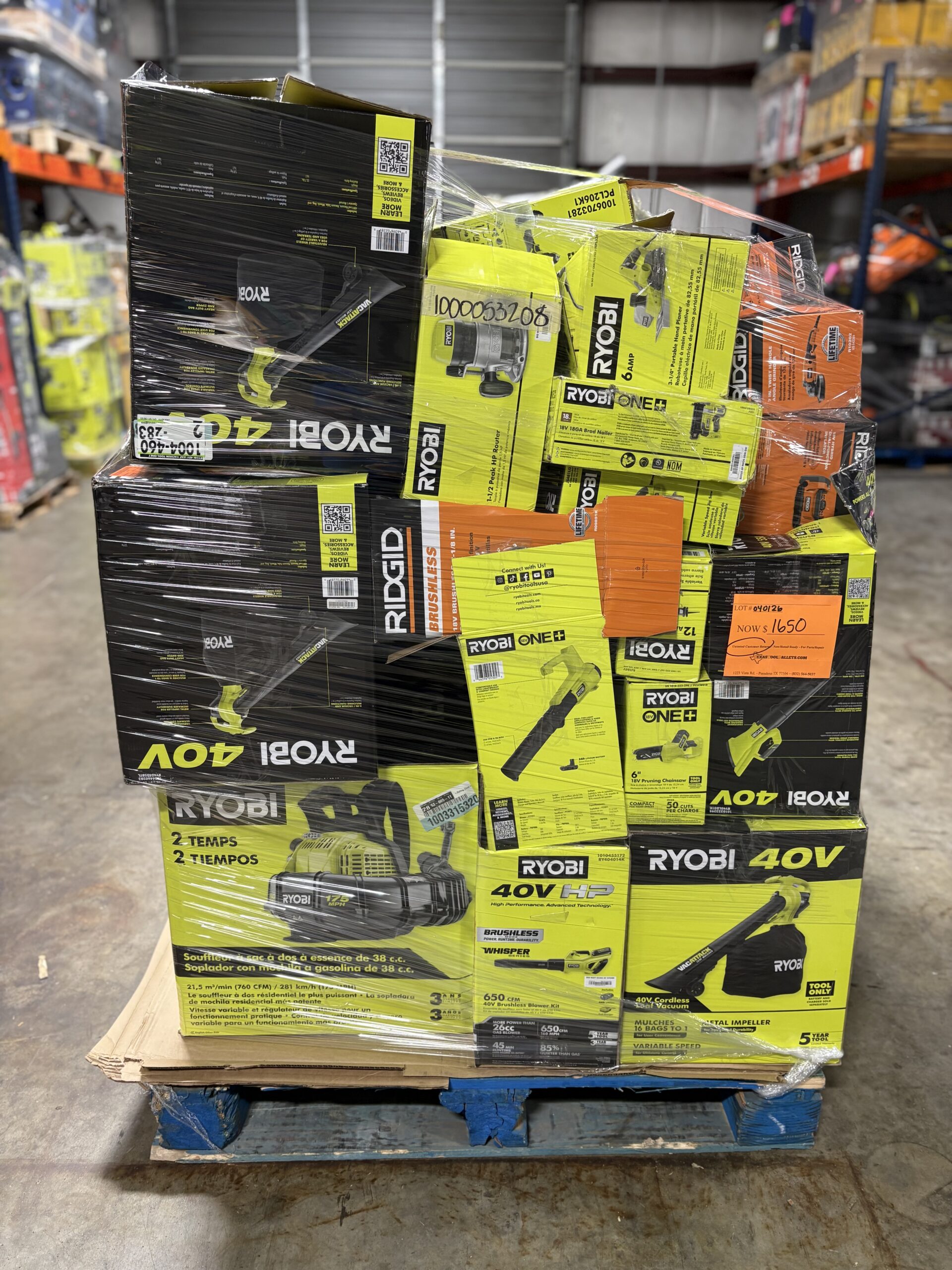 MIXED TOOL PALLET β LOT ID: 040126